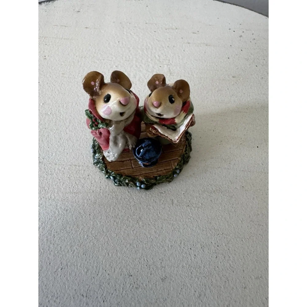 Wee Forest Folk - M-173 Silent Night - Mauve (Pink/Sage)  (Retired)
